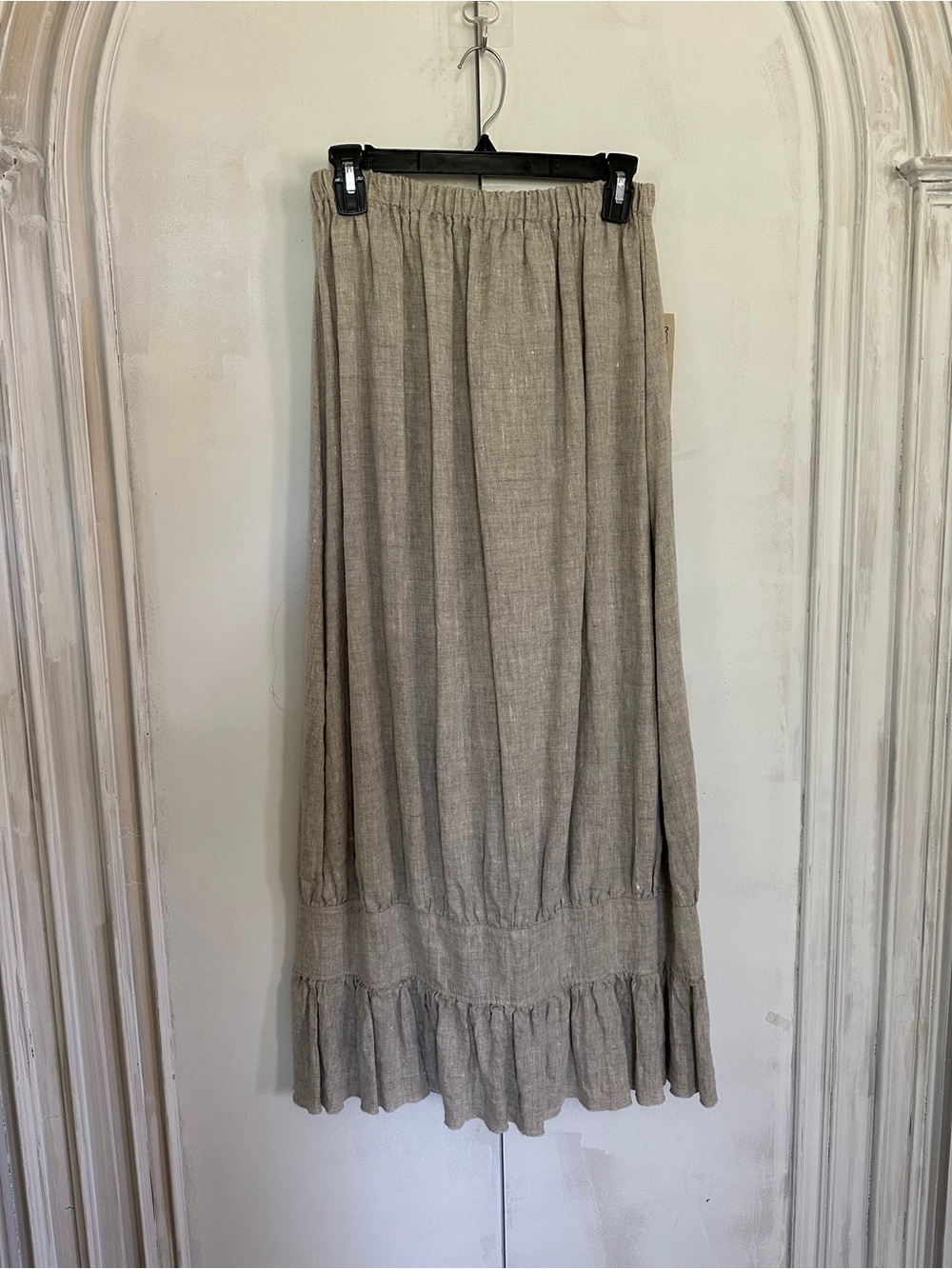 Heart’s Desire Mary Grace Janis Linen Maxi Skirt Oatmeal M NWT - Picture 2 of 10